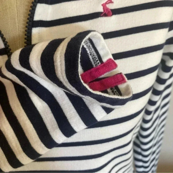 Joules Women's Pullover Size 4 Navy and White Nautical Striped - Picture 9 of 9